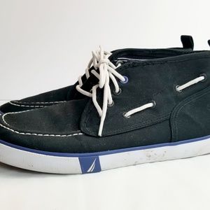 Boys Navy and White Nautica Boat Boots